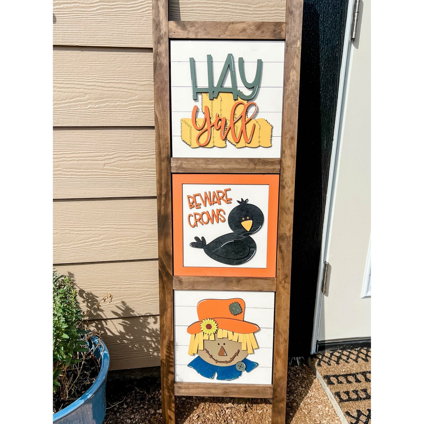Interchangeable Porch Ladder Sign and Inserts