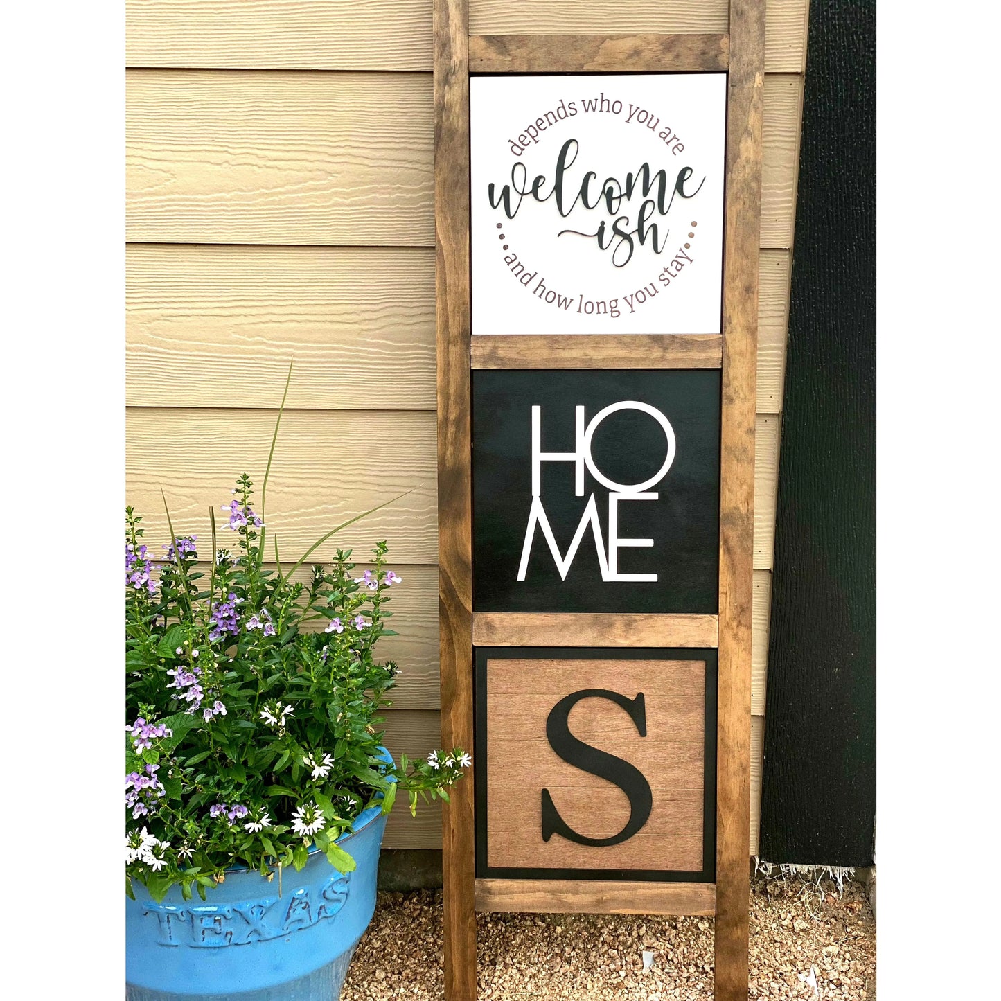 Interchangeable Porch Ladder Sign and Inserts