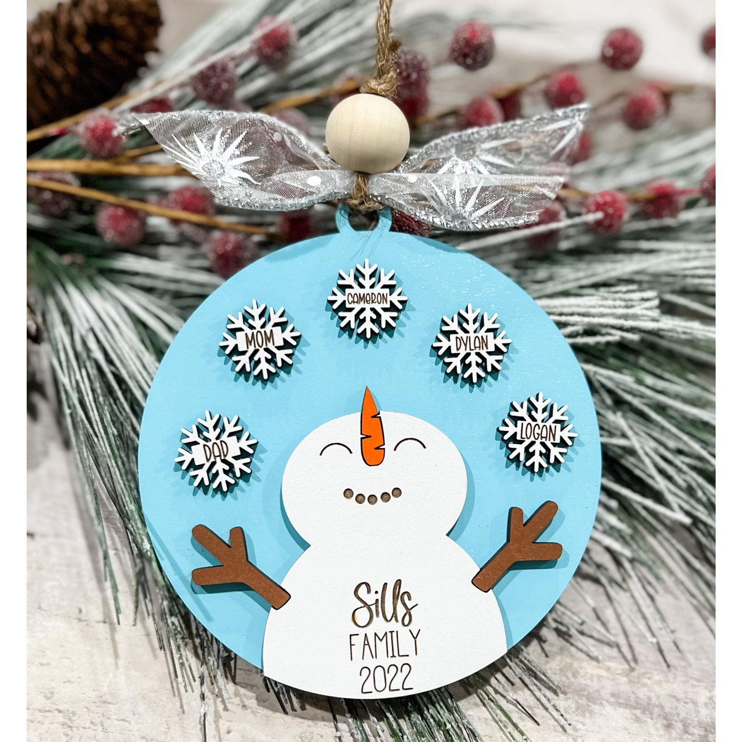 Personalized Snowman Ornament