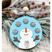 Load image into Gallery viewer, Personalized Snowman Ornament