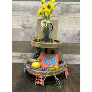 Easter Bunny Tiered Tray Set