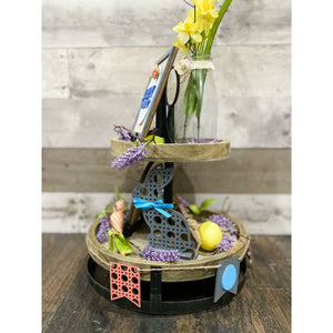 Easter Bunny Tiered Tray Set
