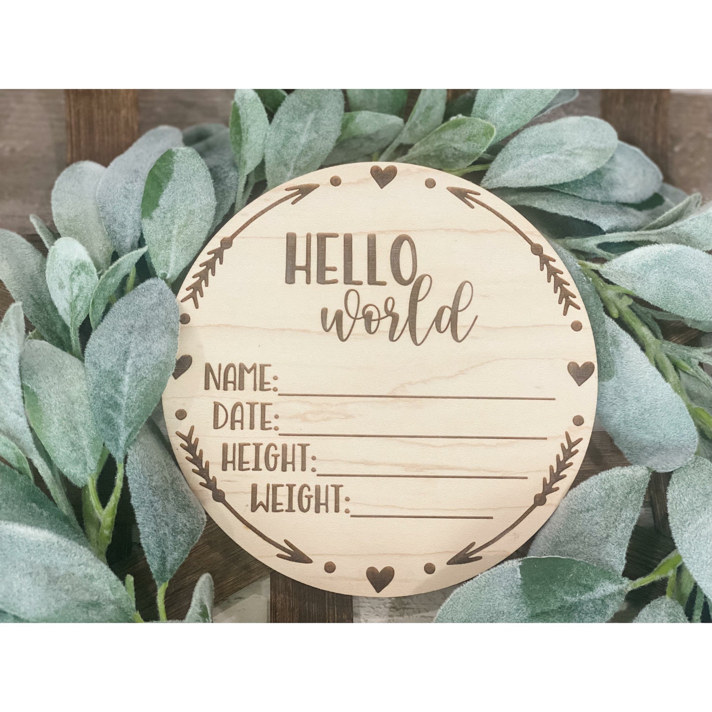 Engraved Baby Milestone & Announcement Rounds