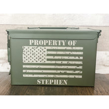 Load image into Gallery viewer, Personalized Metal Ammo Box