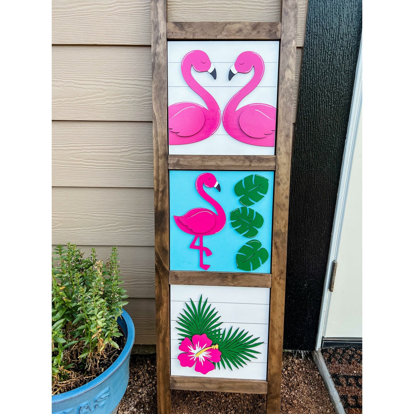 Interchangeable Porch Ladder Sign and Inserts