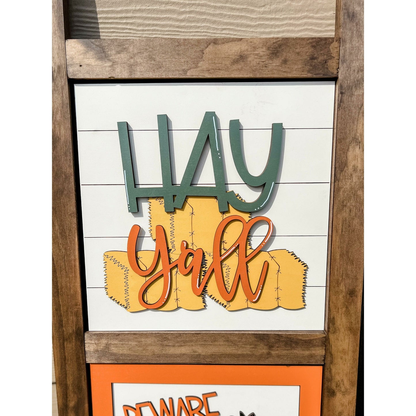 Interchangeable Porch Ladder Sign and Inserts