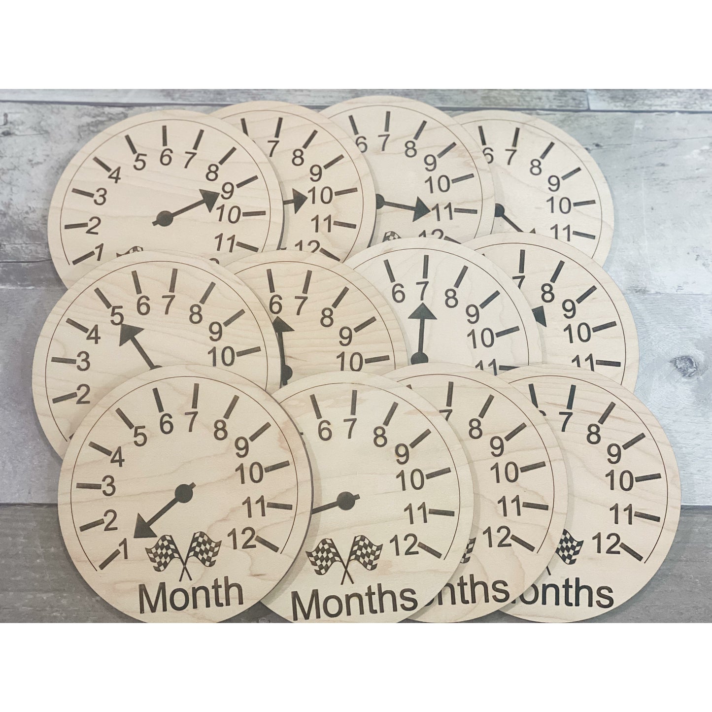Engraved Baby Milestone & Announcement Rounds