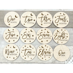 Engraved Baby Milestone & Announcement Rounds