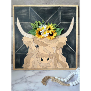 "Buttercup” Highland Cow Wall Art