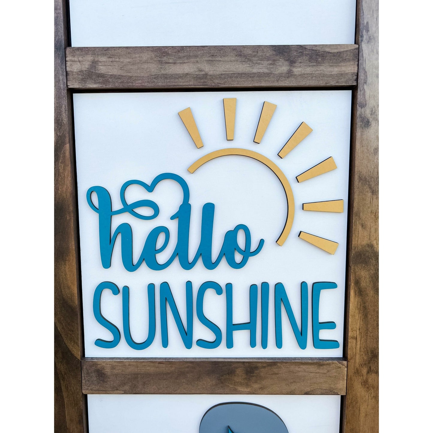 Interchangeable Porch Ladder Sign and Inserts