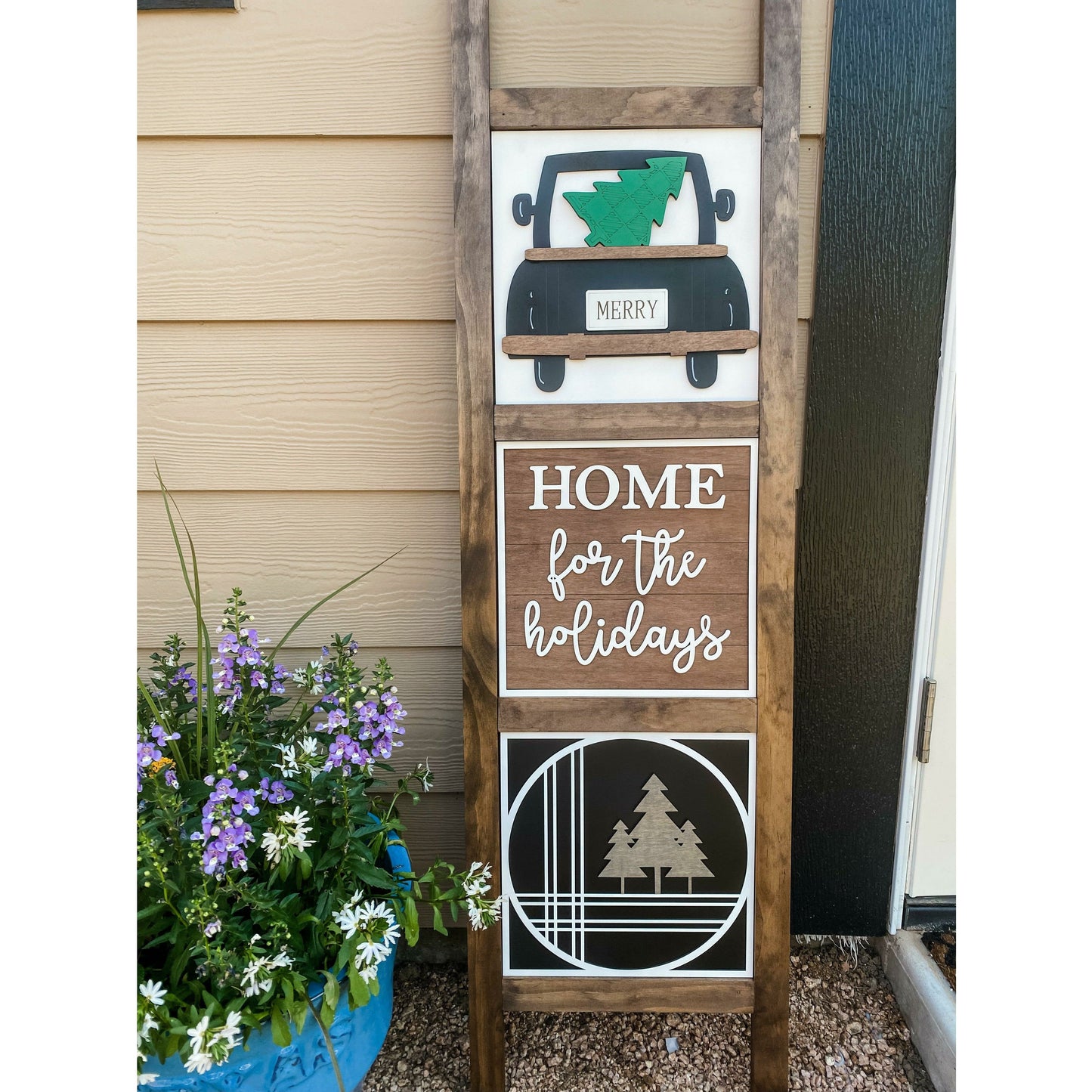 Interchangeable Porch Ladder Sign and Inserts