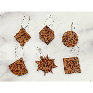 Boho Leather Wine Charms