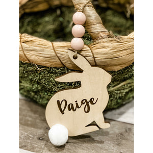 Custom Bunny Easter Basket Name Tags