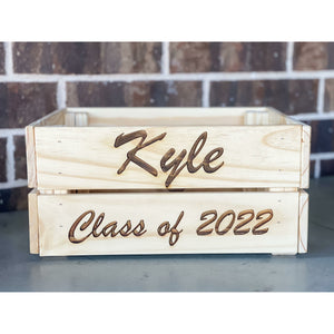 Small Personalized Wooden Crate