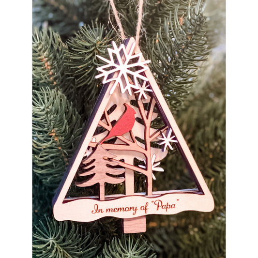 Layered Wooden Tree Ornaments