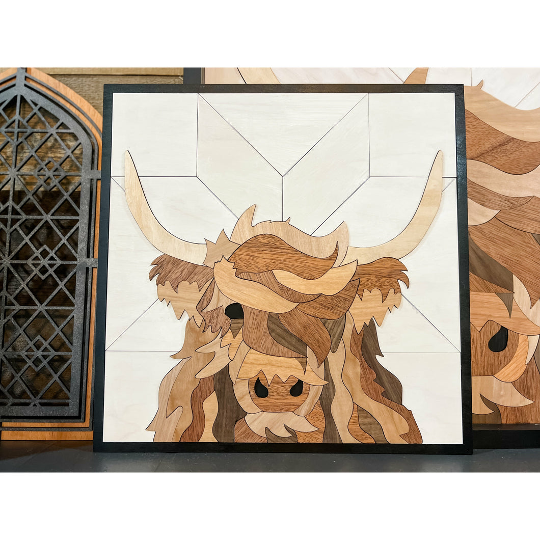 “Maverick” Highland Cow Wall Art