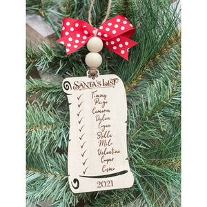 Personalized Santa's List Ornament