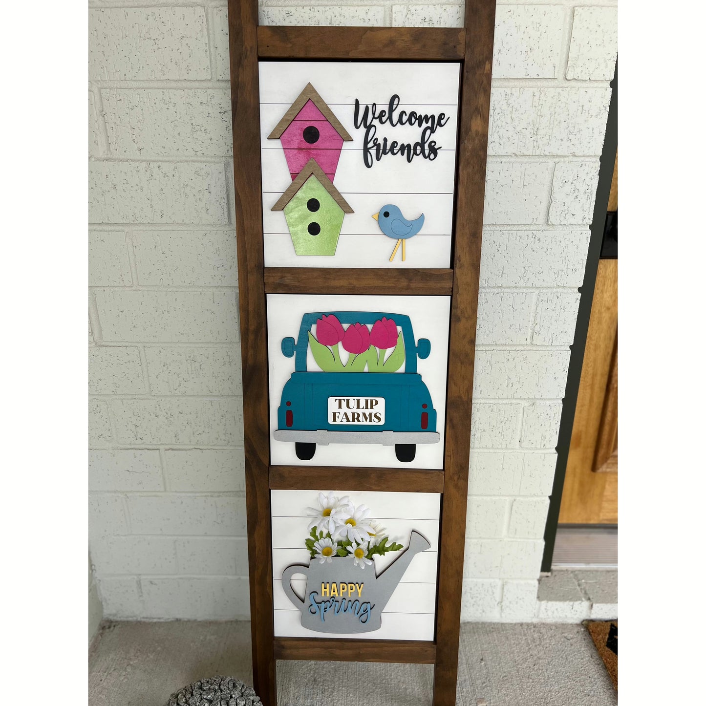 Interchangeable Porch Ladder Sign and Inserts
