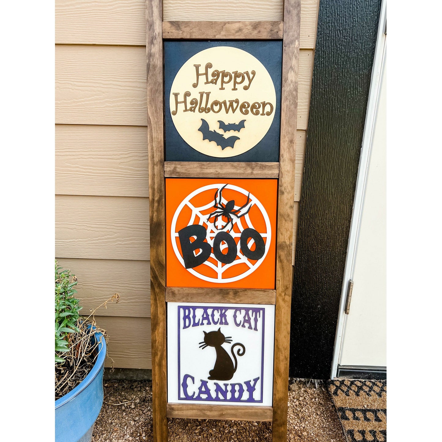Interchangeable Porch Ladder Sign and Inserts