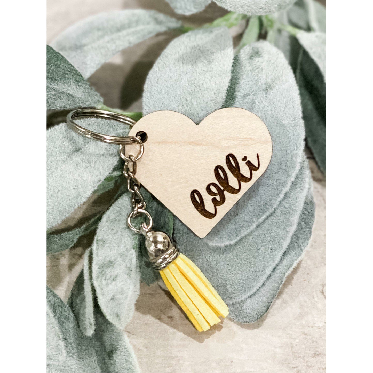 Personalized Heart Keychains