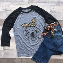 Load image into Gallery viewer, Raglan T-Shirt - Bulldog-Stella&#39;s Shabby Boutique