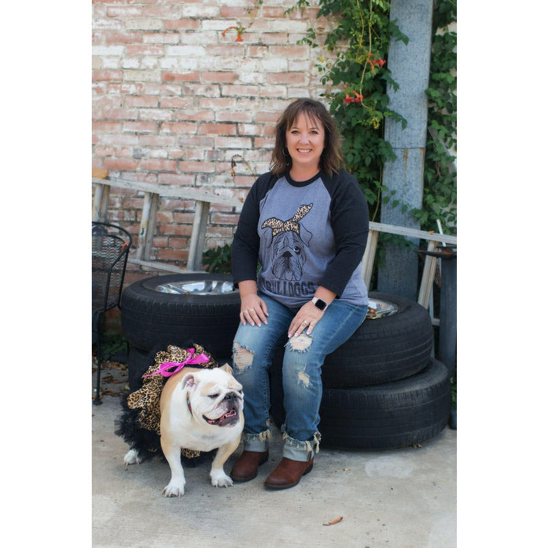 Raglan T-Shirt - Bulldog-Stella's Shabby Boutique