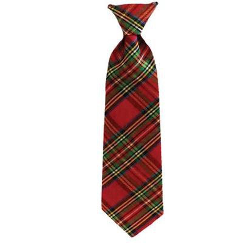 Red Plaid Holiday Tie - Stella's Shabby Boutique